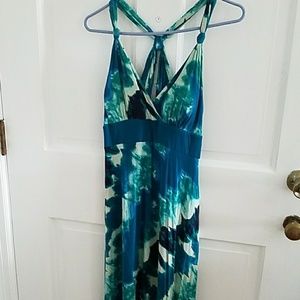 A New Approach Blue Printed Maxi Dress M
